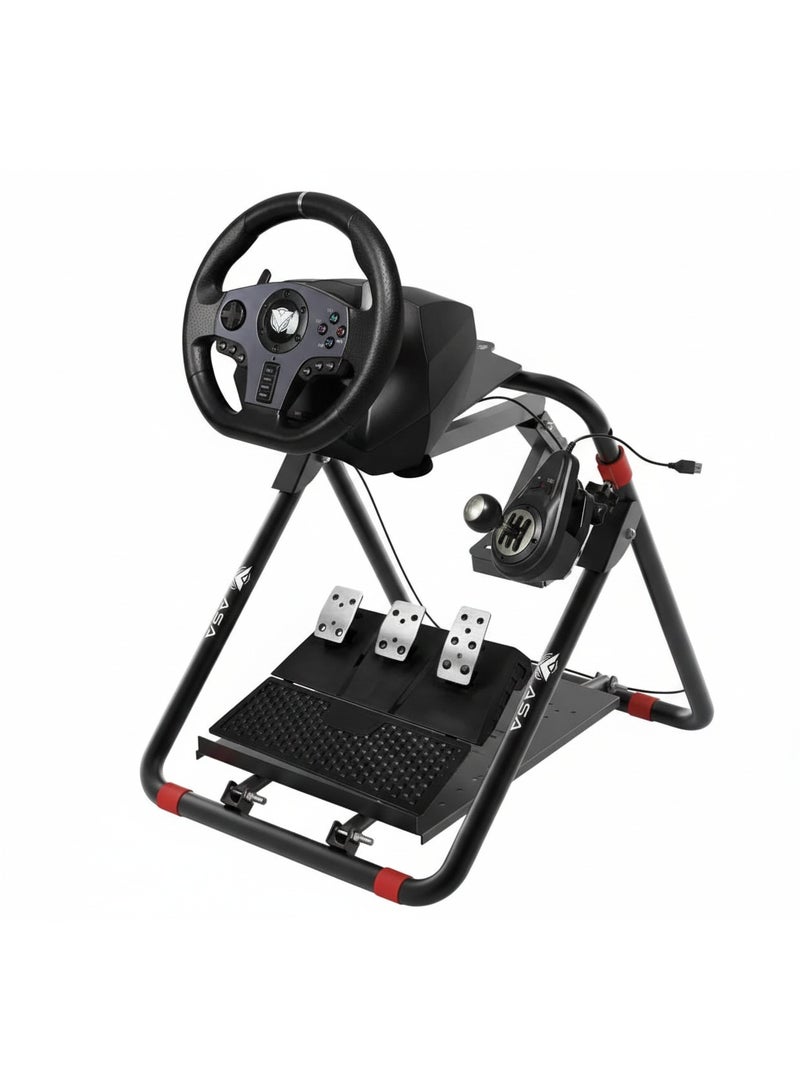 ASA Universal Racing Wheel Stand for Logitech G29 / G920 / G923 – Adjustable Steering Wheel, Pedals & Gear Shifter Mount - Image 1